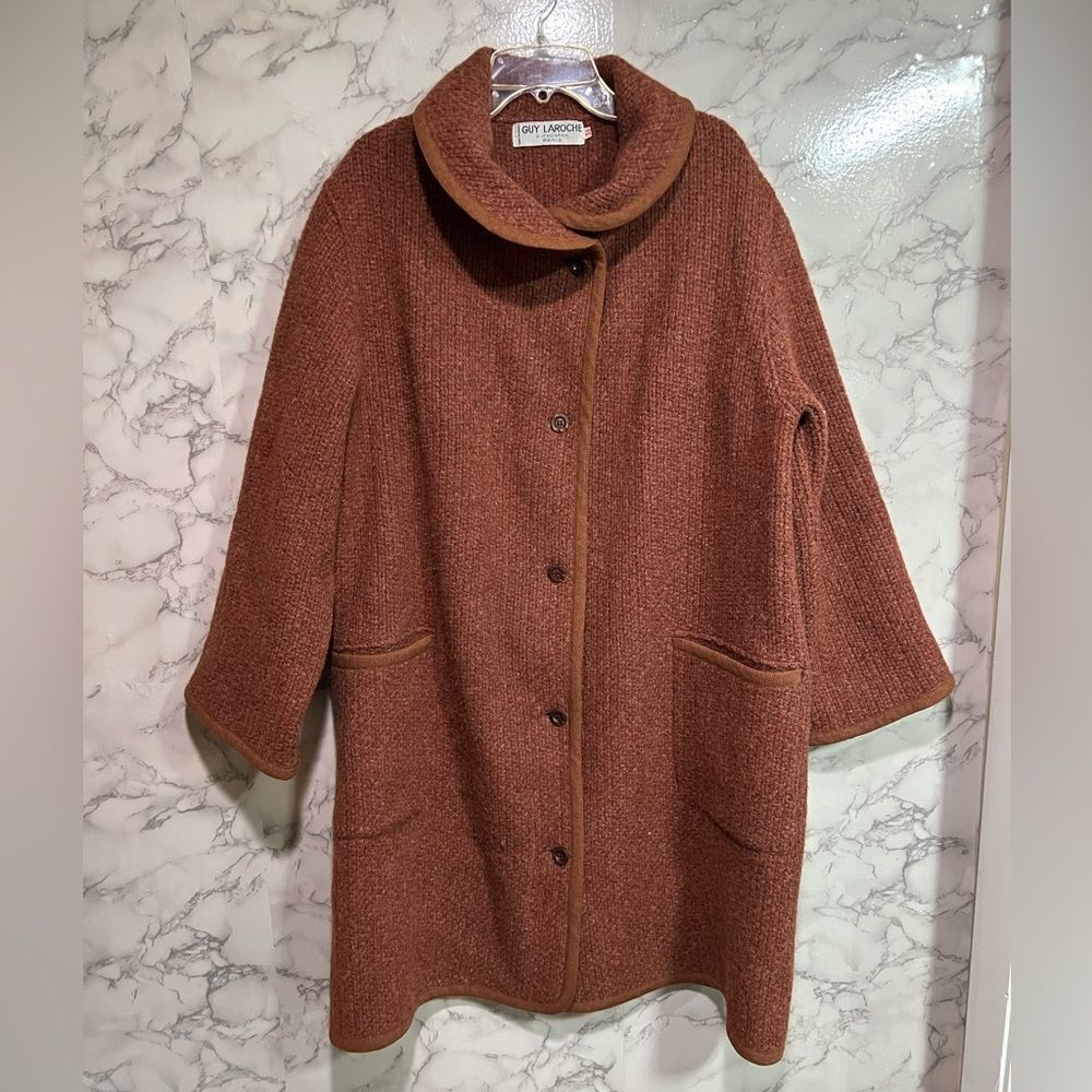 GUY LAROCHE Diffusion Paris Wool Coat Size 38=US8